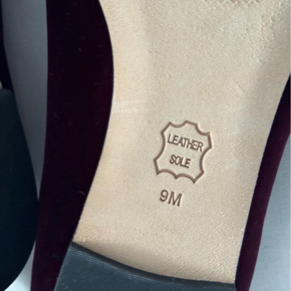 NEW Tory Burch Sz 9 Purple burgundy velvet lofer beaded heart and dove - Picture 11 of 15